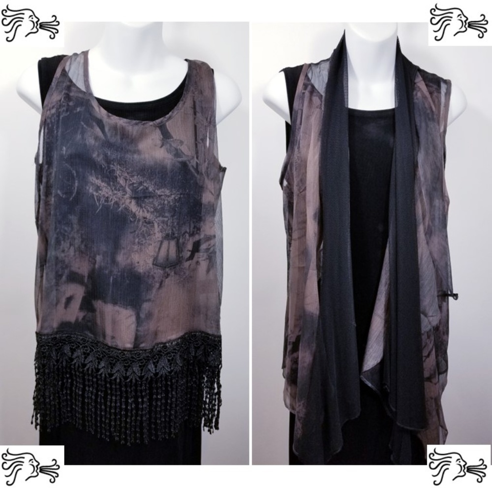 Women Pretty Angel Tanks with Lace & Jacket Vests
